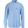 MC2 SAINT BARTH - Camicia in lino - Blu chiaro