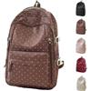 Generic Polka Dot Backpack,Lightweight Foldable Polka Dot Backpack，Coffee | Fashion Nylon Large Capacity Polka Dot Bookbag,Women Cute Backpack,Gift for Ladies,Casual Travel Daypack