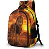 WECECE Zaino Scolastico Lion Studenti 6-12 Anni Zaini Lion Animal Alunni Scuola Primaria Cartella per Studenti Impermeabile Grande Viaggio Uso Quotidiano Backpack