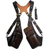 KBOLAE Borsa a tracolla per ascellare Steampunk, per bici e moto, marrone, marrone scuro