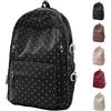 Generic Polka Dot Backpack,Lightweight Foldable Polka Dot Backpack，Black | Fashion Nylon Large Capacity Polka Dot Bookbag,Women Cute Backpack,Gift for Ladies,Casual Travel Daypack