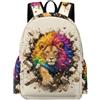 TPISLI Zainetti Lion Ragazzo 11 Anni Zaino Scolastico Animal Lion Ragazza 12 Anni, Cartella Scolastica Resistente Grande Regalo Scuola Tempo Libero Uso Quotidiano