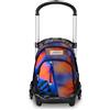 Seven Trolley Scuola Flex 3 Ruote, Blu, Shadefull Boy, 3 in 1, Triplo Uso, Zaino Con Carrello Sganciabile, Tasca Porta Borraccia e Crossover System, Zaino Scuola Viaggio, Bambino Ragazzo