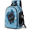 WECECE Zainetto Cat Ragazze 12 Anni Borsa Scuola Animal 3D Kitten Ragazza Classe 3 4 5 Cartella Scolastica, Comodo Impermeabile Gita Scolastica Viaggio Bookbag
