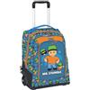 Maricart Zaino Trolley Scuola Elementare per Bambini 34,5x21x45 cm con Ruote in Gomma Zainetto da Bambino o Bambina - Stumble Guys