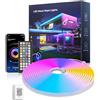Macchiatto Striscia LED al neon da 15 m, Neon Flex RGB, impermeabile IP65, per esterni e interni, controllo tramite app e telecomando, fai da te, per decorazione al neon, sincronizzazione musicale