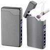 WIYETY Accendino ad arco elettrico ricaricabile USB: impermeabile e antivento, indicatore di batteria, accendino al plasma tipo C per uomo (nero)