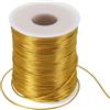PATIKIL 1,5mm x 109 Iarde Nylon Raso Corda Nylon Perline Stringa Oro | Annodare Corda Catena Intrecciata Fune, per Bracciali Gioielli Rifinitura Nodo Cinese