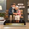 Brocade Creek Statuetta Legno Personalizzata per Coppie, Targhe Personalizzate con Effetto Cartone Animato 2D, Regalo di Anniversario di Matrimonio per Marito e Moglie, Genitori, Nonni, lei o lui -Genitori 3