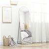 HOMCOM Specchio intero da parete, 150 x 50 cm, colore: oro | Vetro infrangibile, bombato, grande specchio da pavimento, specchio da spogliatoio, per soggiorno, camera da letto, corridoio