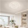 STARRYOL Plafoniera LED Dimmerabile con Telecomando, 68W Lampada da Soffitto Moderna a Spirale 40cm (3000K-5000K), Illuminazione Bilaterale in Alluminio e Silicone per Soggiorno, Camera, Cucina