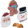 com-four® 3x scatola per biscotti, scatola per biscotti di Natale | scatola per conservare i biscotti di Natale con coperchio - scatola per conservare [la selezione varia]