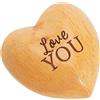 CREATCABIN Ti Amo Ornamenti A Forma Cuore in Legno Piccolo Abbraccio Regalo Isolamento A Forma Cuore in Legno Ulivo Massiccio Ricordo Tenere in Mano Regalo La Mancanza Regalo Pensare A Te 32x32x18mm