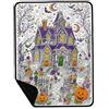 Generic Coperta da colorare per Halloween con 24 pennarelli 130 x 159 cm in velluto | I motivi fantasma lavabili resistenti allo sbiadimento trasformano la decorazione di Halloween in un'attività creativa per