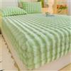 Generic Coprimaterasso Invernale in Morbido Peluche, con Angoli Elasticizzati, Copri Materasso Lavabile, Tasca Profonda, Adatto per materassi da 5-25 cm(Green,2*pillowcases)