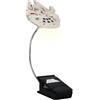 Paladone Star Wars Millennium Falcon Clip On Book Light - Lampada da lettura con licenza ufficiale Disney, design con lampada a clip con cavo flessibile, con iconica astronave Han Solo, 3 modalità di