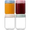 Chelo food Chelo Barattoli Vetro Ermetici Coperchio Antiperdite Impilabili 4x500ml | Antiperdite con guarnizione in silicone