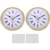 PATIKIL 2 Set Meccanismo Classico Per Orologio 2.6 Pollici/65mm Meccanismo Al Quarzo Per Decorazione Casa Ufficio Sostituzione DIY Oro (Numeri Romani Alluminio)