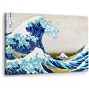 Artenor Quadro Hokusai Katsushika La grande onda di Kanagawa, 60 x 40 cm - Made in Italy, Quadri Moderni Soggiorno, Camera da Letto, Cucina, Poster da Parete, Decorazioni Casa