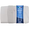 Baldiflex, Cuscino in Memory Foam, Modello Saponetta, Fodera in Silver Safe