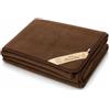 Merino Wool Coperta in lana merino 100% naturale Woolmark - Calda, traspirante e termoisolante - Coperta Premium per letto e divano (250 x 200 cm)