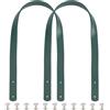 CALFOVERA 2 Pezzo di Cinturino in Pelle PU per Borse Fai da Te all'Uncinetto, 60cm, Trapuntato, da Cucire A Tracolla, Ascella, con Rivetti per La Creazione di Borse Artigianali (Verde Scuro)