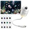 Eroshoo USB 2 in 1 Lampada Proiettore di Stelle Galattiche 12 Diapositive | Luce Notturna a LED Multicolore per Camera da Letto, Interni Auto, Feste in Casa, Decorazioni Natalizie, Lampada d'atmosfera