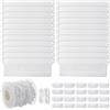 GBKDQQ 20 pannelli di contrappeso per tende da 127 mm con catena bianca da 10 m, 20 connettori per catena, parti di ricambio per tende verticali, tende per finestre e accessori