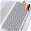 NYPOS Tappetino da bagno antiscivolo (80x40 cm) | resistente alla muffa e lavabile in lavatrice | Tappetino antiscivolo, inserto vasca, inserto vasca in grigio