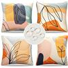 DakTou Federe Cuscini 45x45 Boho Astratte Geometriche Foglia Copricuscini Divano Primavera Estate Esterno Impermeabile Fodera Cuscino per Salotto Letto Soggiorno Casa Auto Giardino Set di 4