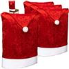 com-four® 4x fodere per sedie premium, Decorazioni natalizie per sedie | fodere protettive in un design natalizio - fodere per mobili da salotto - fodere per sedie per Natale