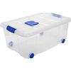 Acan Tradineur - Scatola portaoggetti in plastica - Contenitore per riporre libri, vestiti, coperte - N. 3-25,7 x 58,5 x 39,5 cm - 36 litri