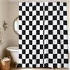 AUYAO Tenda Doccia 180 x 180 CM, Tenda per Doccia Impermeabile Polyester, Antimuffa, Senza Trapano, con 12 Anelli, Orlo Ponderato, Tende Vasca da Bagno per Casa Hotel