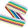 FINGERINSPIRE Fascia elastica in nylon da 3,65 m, larghezza 50 mm, per cucire, piatta, con motivo a righe, fascia elastica arcobaleno, in pizzo, per abiti, cinture, parrucche, fasce e accessori da