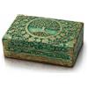 The Great Indian Bazaar Global Village Bazaar, Grandi regali di compleanno Portagioielli decorativi in legno fatti a mano Albero della vita Intagliare gioielli Organizzatore, Verde, 20 x 12 x 6 cm