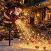 Generic Snowman Magic Fountain, Luci Natalizie da Giardino a LED Scorrevoli | LED SOLARE IMPERMEABILE: Pali da giardino con luce calda e soffusa, ideale per vialetti, cortili, patio e prato all'aperto