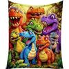 Ekukeon Coperta Plaid,Dinosauro Coperta Plaid Pile di Flanella,Copertas Pelosa,Idea Regalo,per Compleanno Natale Ringraziamento Idee Ufficio (70x100CM)