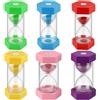 OulQinyhome Set di 6 Clessidra Bambini - Colorate Clessidre Set, Clessidre Colorato Timer Dell'orologio per Cucina, Casa, Ufficio, Classe e Giochi - 1/3/5/10/15/30 minuti