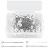 EUGENEKELLY 100 pezzi spilli con testa in cristallo di diamante,Spilli a forma di fiore per fiori, bouquet, decorazioni fai da te, boutonniere
