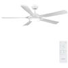 Newday 142cm Grande Ventilatore Soffitto 5 Pale Bianco con Luce Telecomando | Silenzioso, Pala Soffitto con Luce Dimmerabile, Ventola Soffitto con Funzione Memoria