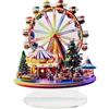 Generico Ruota Panoramica Del Villaggio Di Natale - Ornamento E Decorazione Natalizia | Mensole In Acrilico Con Ruota Panoramica | Decorazioni Per Le Feste
