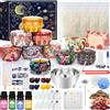 UBBOY Kit per Fabbricazione Candele DIY,Kit Candele Fai da Te,Kit Candele | Kit per Candele,Kit per Realizzare Candele,Naturale Cera di soia,100 Stoppini,10 Candele Barattoli,Stampo in Silicone etc