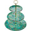 Portmeirion Sara Miller Chelsea - Cakestand a 3 ripiani, in ceramica, 280 x 280 x 60 cm, colore: Verde