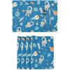 SyXIOP Cartoon Blue Space Planet Astronauta Tovagliette decorative in pvc per tavolo da pranzo fattoria tovagliette lavabili per tavolo da pranzo individuales para set di 6 12x18