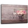 Printerland Quadri Moderni Soggiorno SHABBY CHIC Bicicletta Quadro moderno di tela da Parete XXL grande Stampa su tela canvas Camera da letto Decorazione Murale muro Arredo Cucina (50x70 cm, 2)