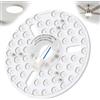 DUSEKI Modulo LED da 18 W, kit di conversione per lampade da soffitto, supporto magnetico, lampada da soffitto rotonda solida, forma di ricambio, 3 colori di luce, dimmerabile, 3000 K/4500 K/6000 K