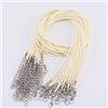 GIVBRO Cordini Cerati per Collana con Moschettone, Avorio, 20 pz | Diametro 1,5 mm, lunghezza 45 cm più catena di estensione da 5 cm, per pendenti, perline, bracciali e cavigliere