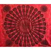 Seamar - Linea Oro Telo Copritutto Grande Pankhee 100% Cotone Indiano Stampato 210x240 cm (Rosso)