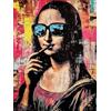 KUSTOM ART Poster Decorativo da Parete Serie Dipinti Celebri Gioconda Stile Pop Art con Occhiali da Sole Stampa Artistica su Carta Patinata 40x30cm Senza Cornice