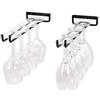Roysmart Portabicchieri da Vino, 2 Pezzi Portabicchieri Sospeso Porta Bicchieri Da Mensola, Porta Calici Sotto Armadio, Porta Bicchieri Organizer per Casa e Bar
